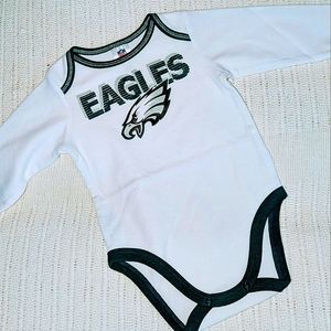 NWOT Eagles NFL 6-9 months white/green